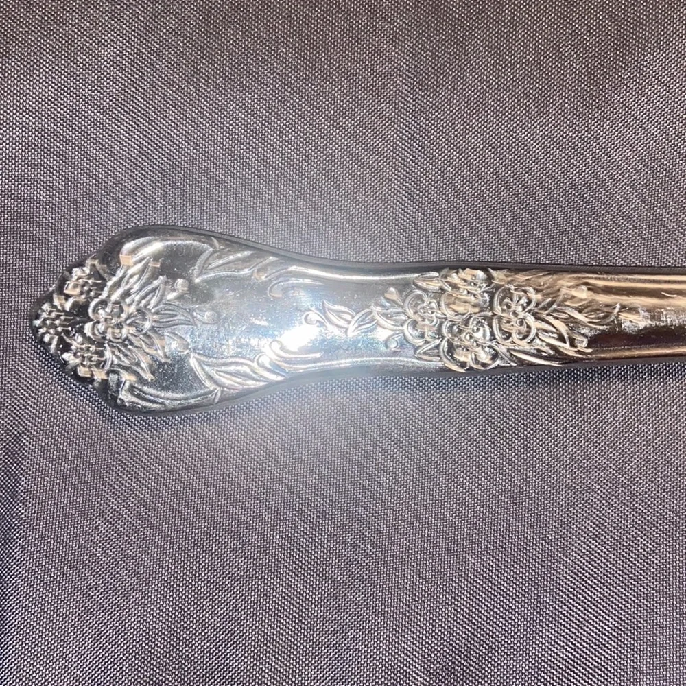 Set of four, new in plastic, stainless steel flatware knives